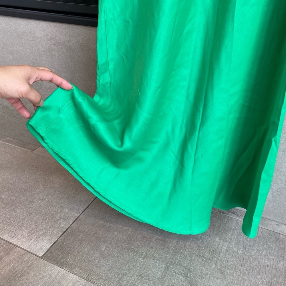 MANGO Asymmetrical Satin Dress, Size M - Picture 14 of 15